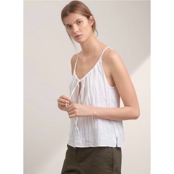 COMMUNITY | NWT Elgin Blouse Linen Cotton White Size XXS Aritzia - Picture 1 of 9